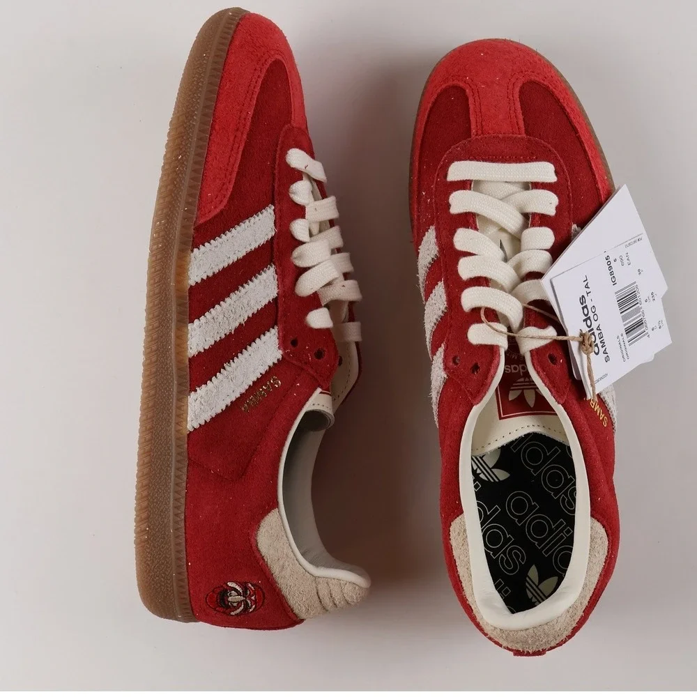 Adidas Samba OG TAL Hahoe Mask Red White Suede Sneakers 5.5 NWT
